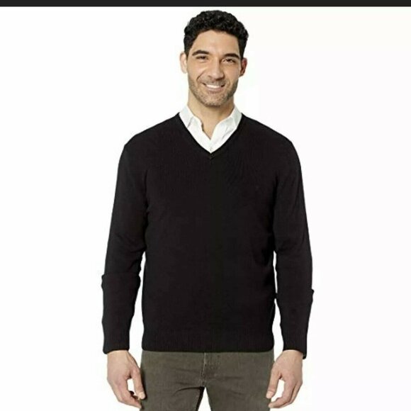 Calvin Klein Cotton Modal V-Neck Sweater - Picture 1 of 5
